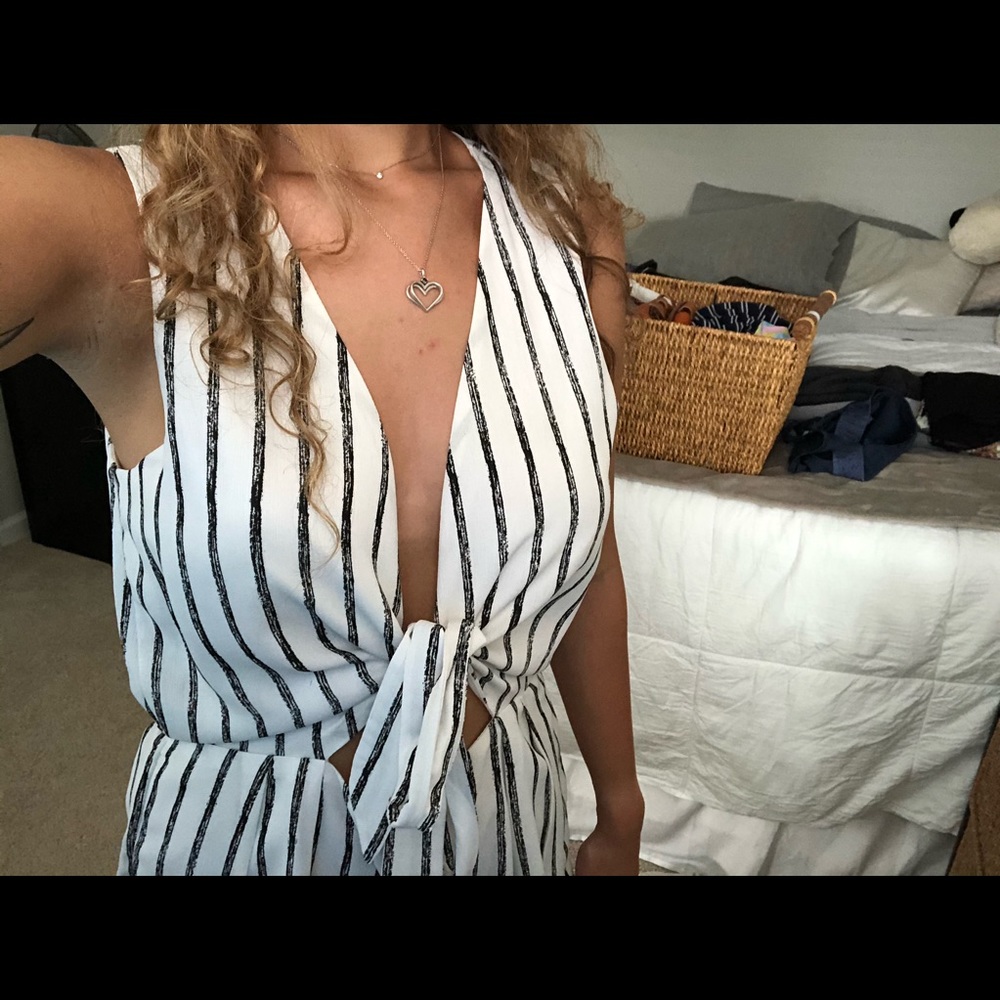Striped romper